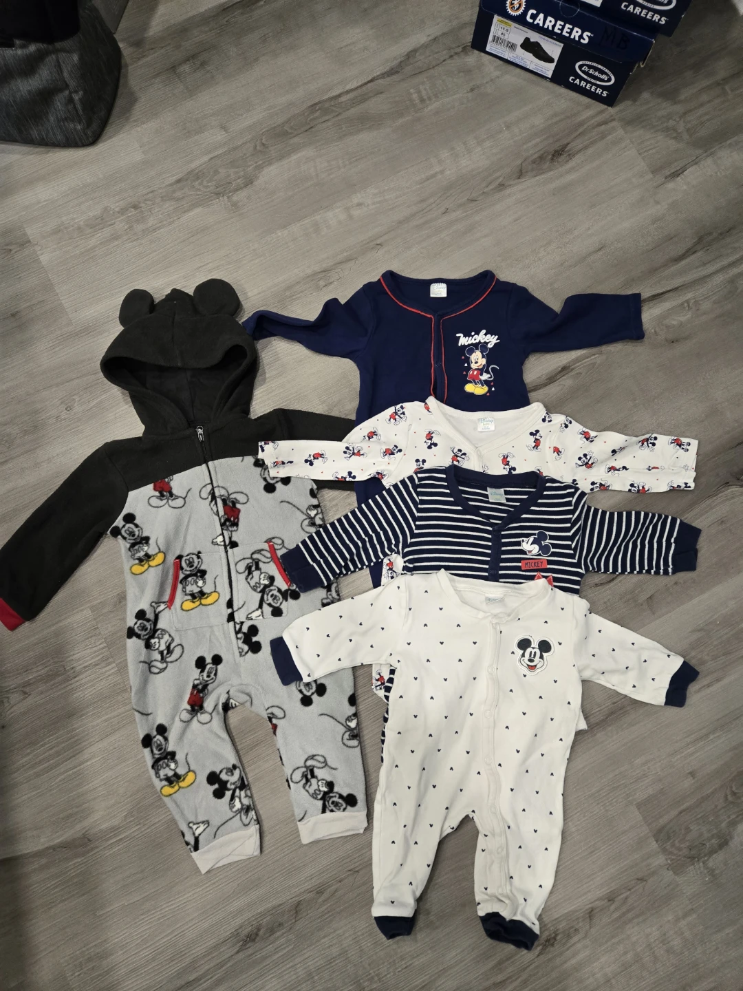Baby Mickey Mouse Sleepers Bundle and Fleece Onesie 6m