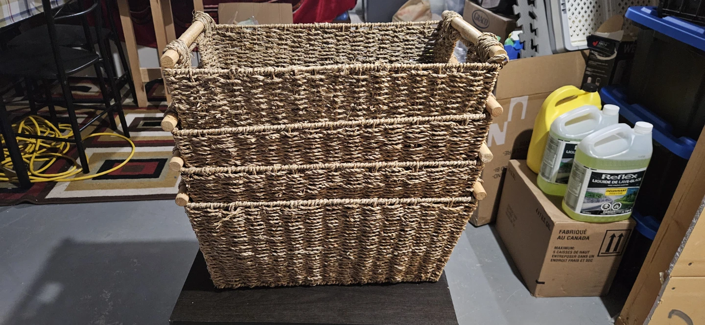 Set of 4 Woven Storage Baskets with Handles - photo 3