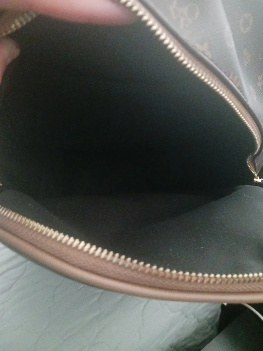 Brown Patterned Backpack with Stripe Detail - photo 4