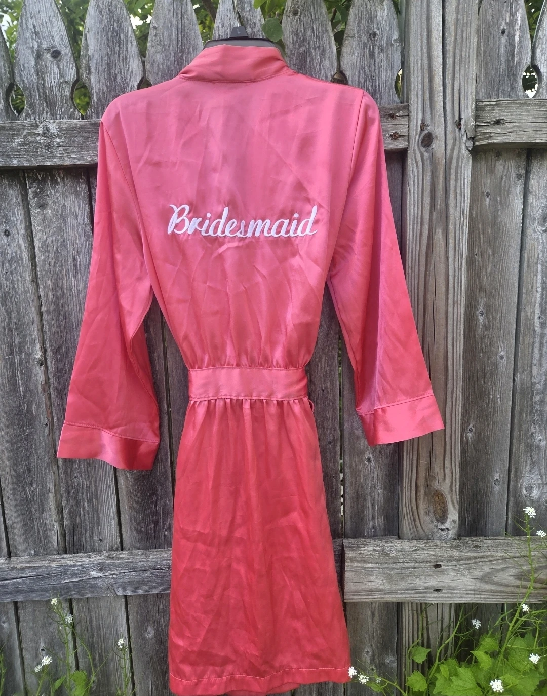 Pink Bridesmaid Satin Robe - photo 2