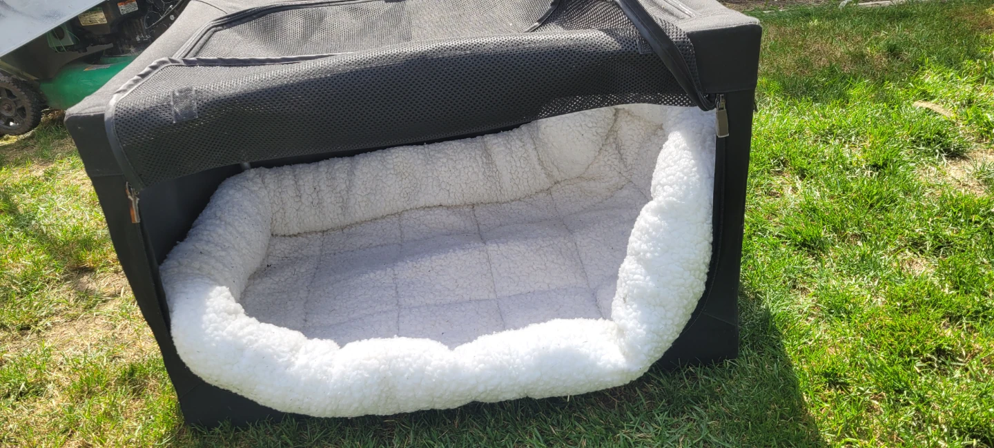 Black foldable pet carrier crate - photo 4