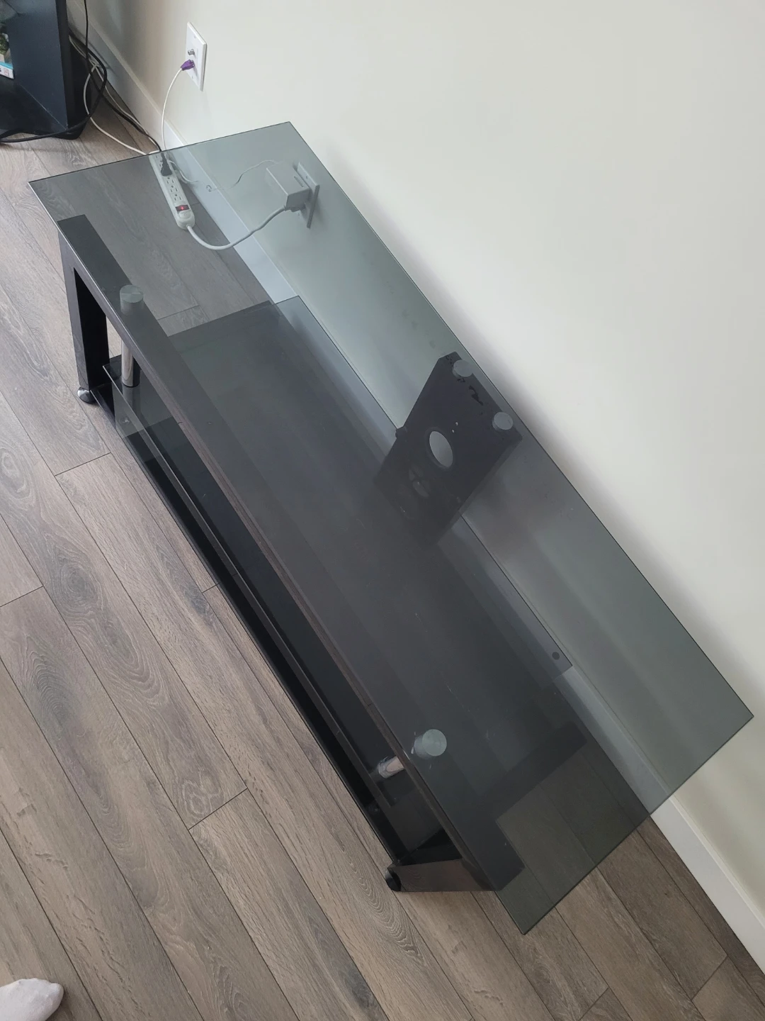 Black Glass TV Stand - photo 3