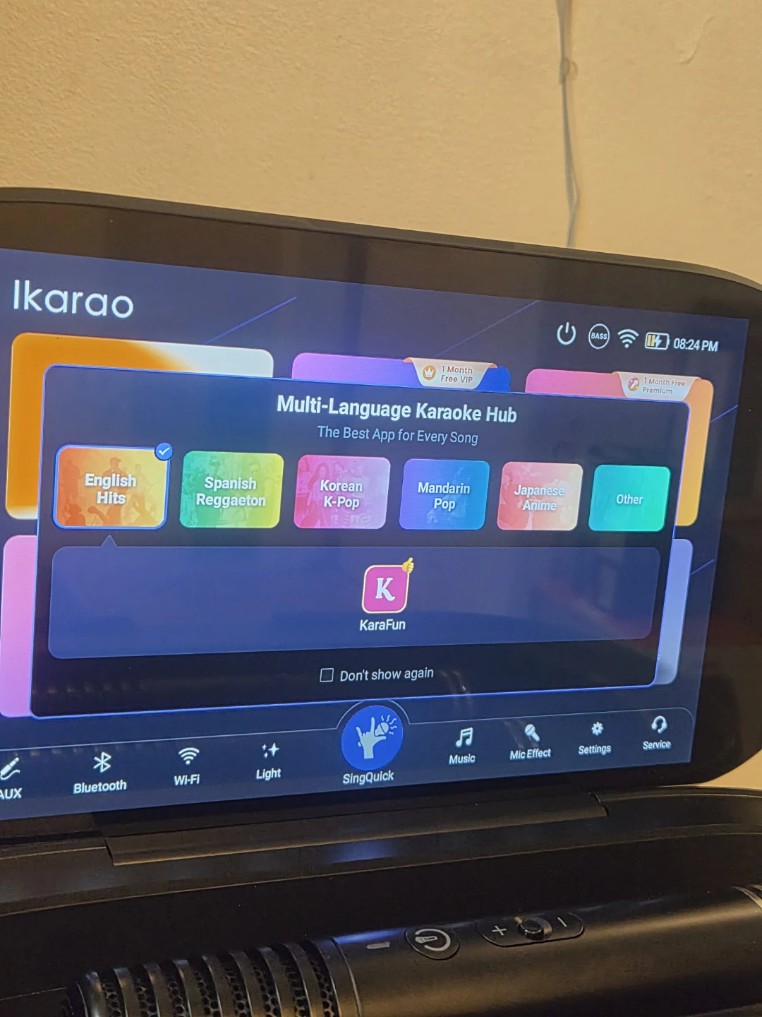 Ikarao Smart Karaoke Machine with 2 Microphones Shell 1 - photo 3
