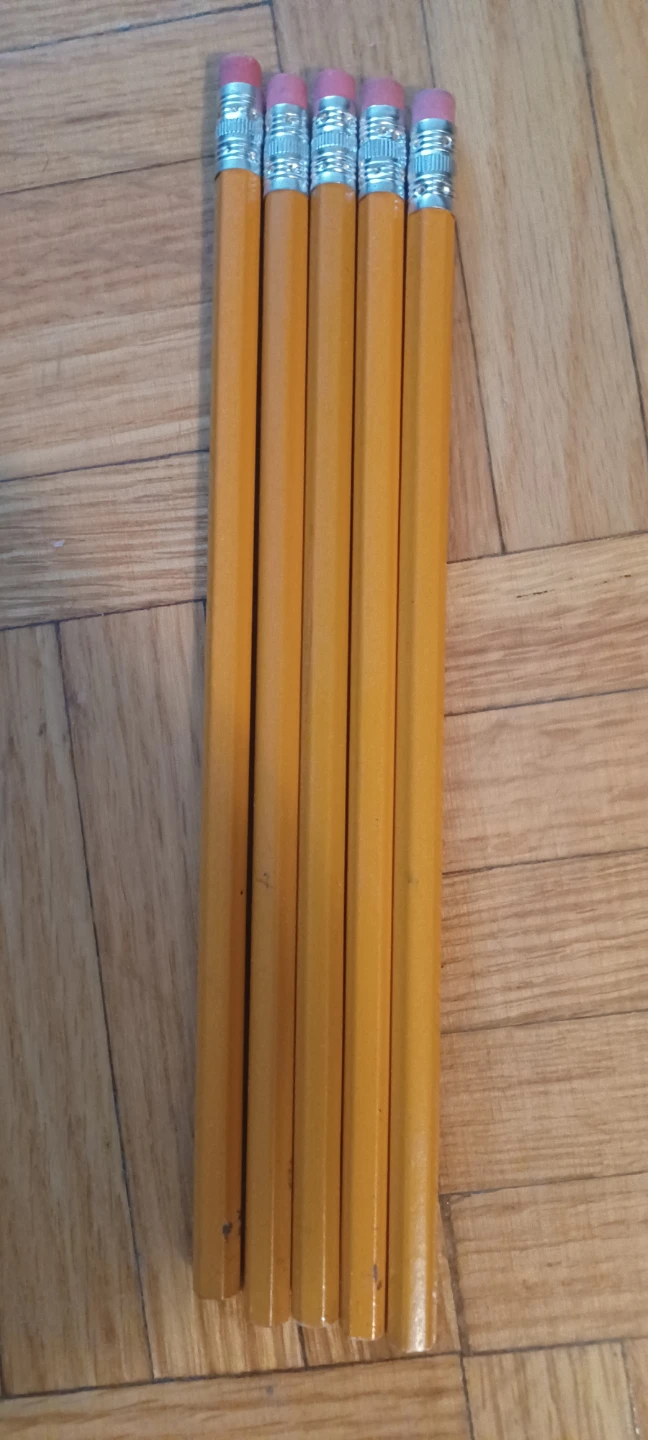 Set of 5 Yellow Number 2 Pencils 🏈