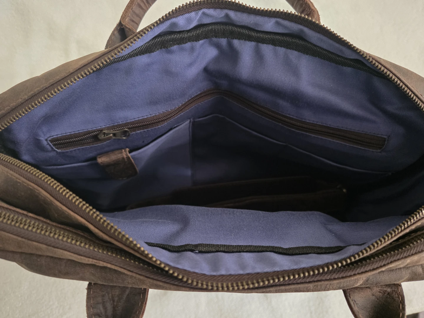Brown Leather Laptop Briefcase - photo 4