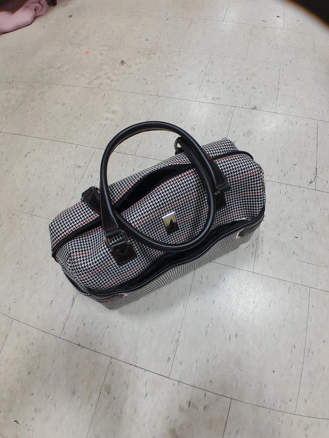 Houndstooth Pattern Handbag London Fog - photo 4