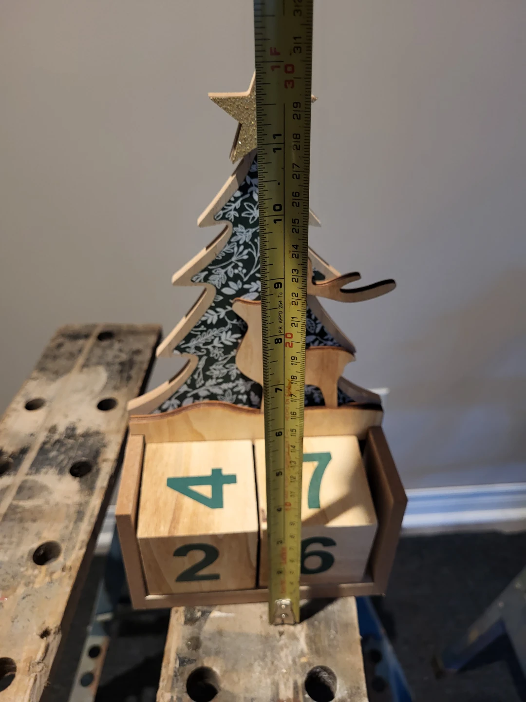 Wooden Christmas Advent Calendar Block - photo 3