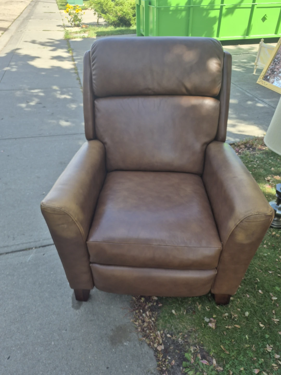 Brown Leather Power Recliner
