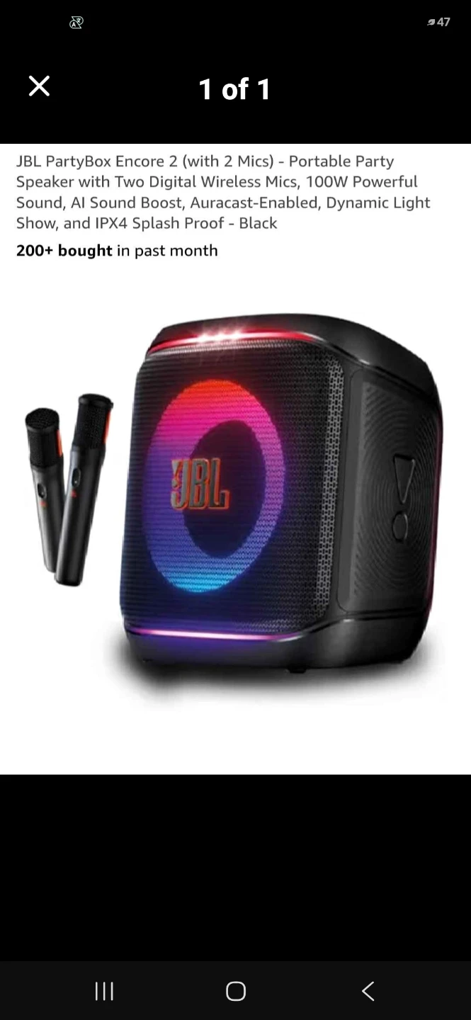 JBL PartyBox Encore 2 Portable Speaker