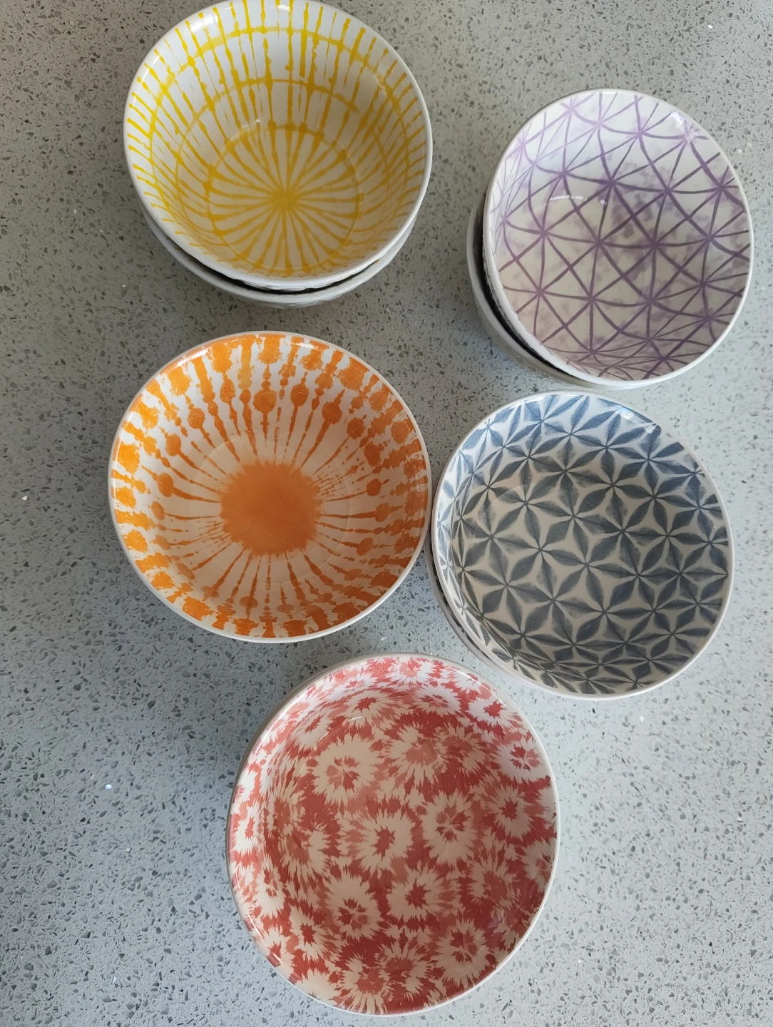 Signature Housewares Patterned Stoneware Bowls, set of 10 - photo 3