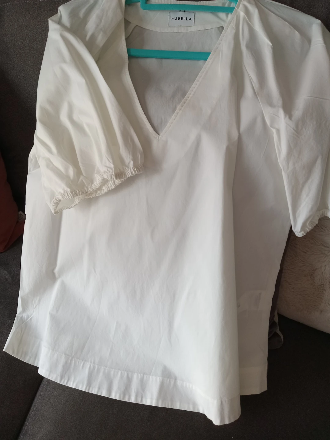 MARELLA White V-Neck Blouse