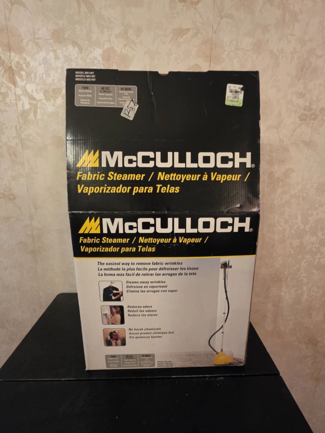 McCulloch MC1407 Upright Fabric/Garment Steamer – 1500W - photo 4