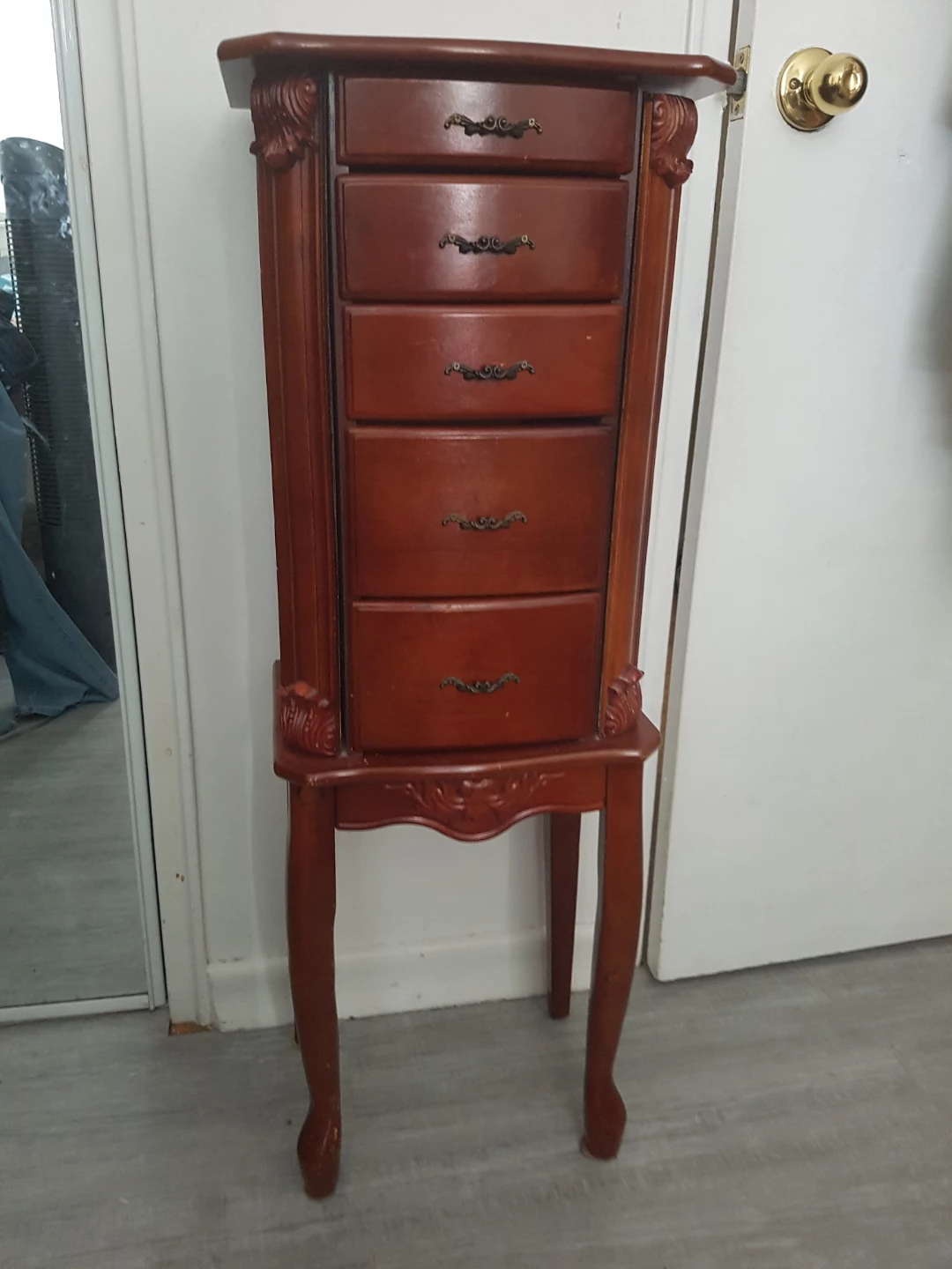 Tall Wooden Jewelry Armoire - photo 2