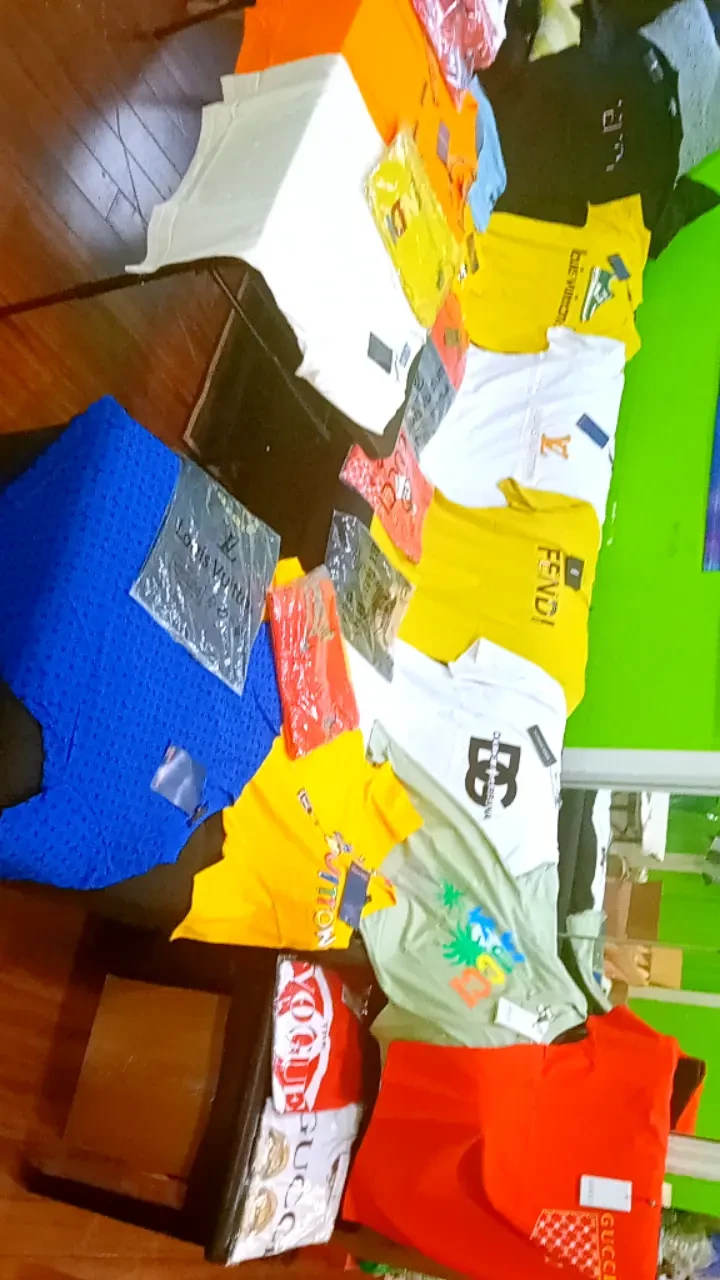 Assorted Designer T-shirts price range from $35 dollars to $75