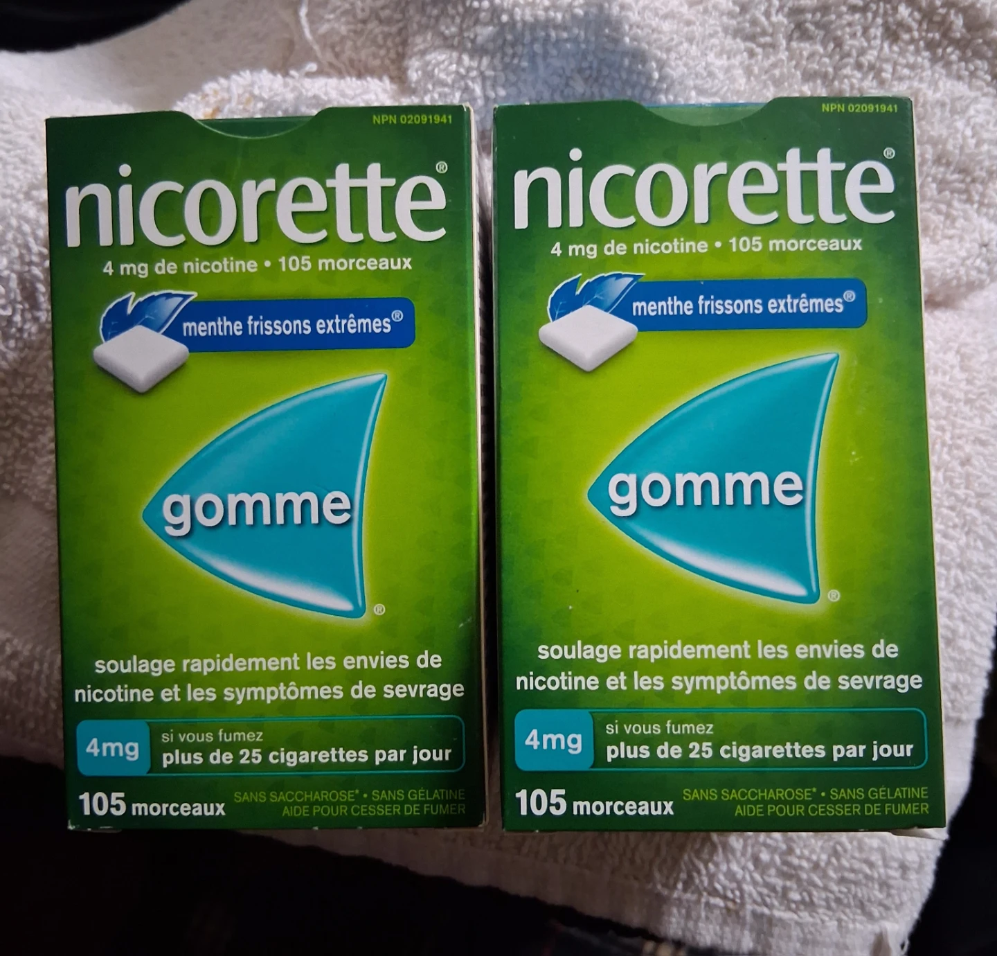 2 Boxes Nicorette 4mg Extra Strength Gum