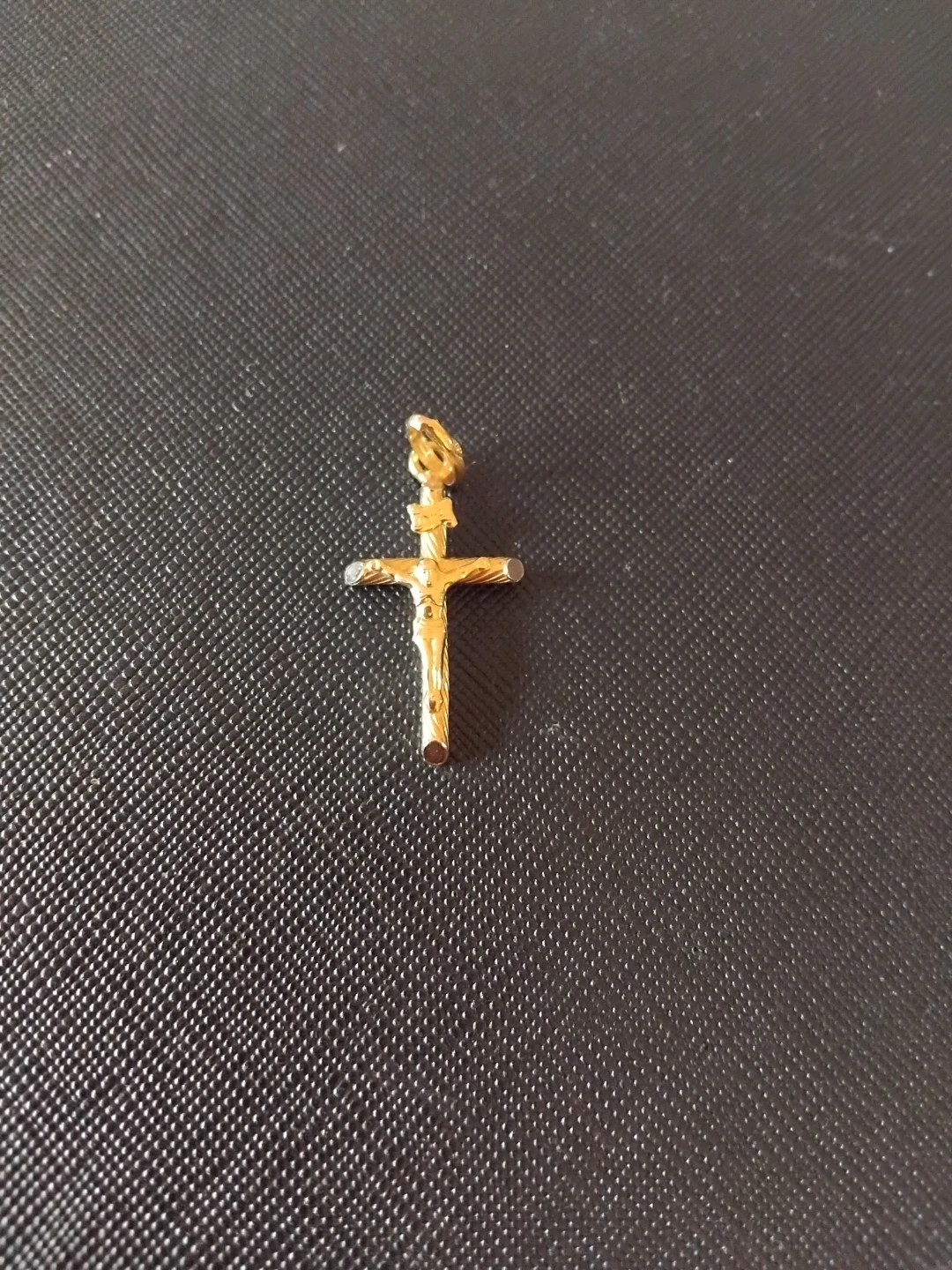 18k Gold-tone Crucifix Pendant