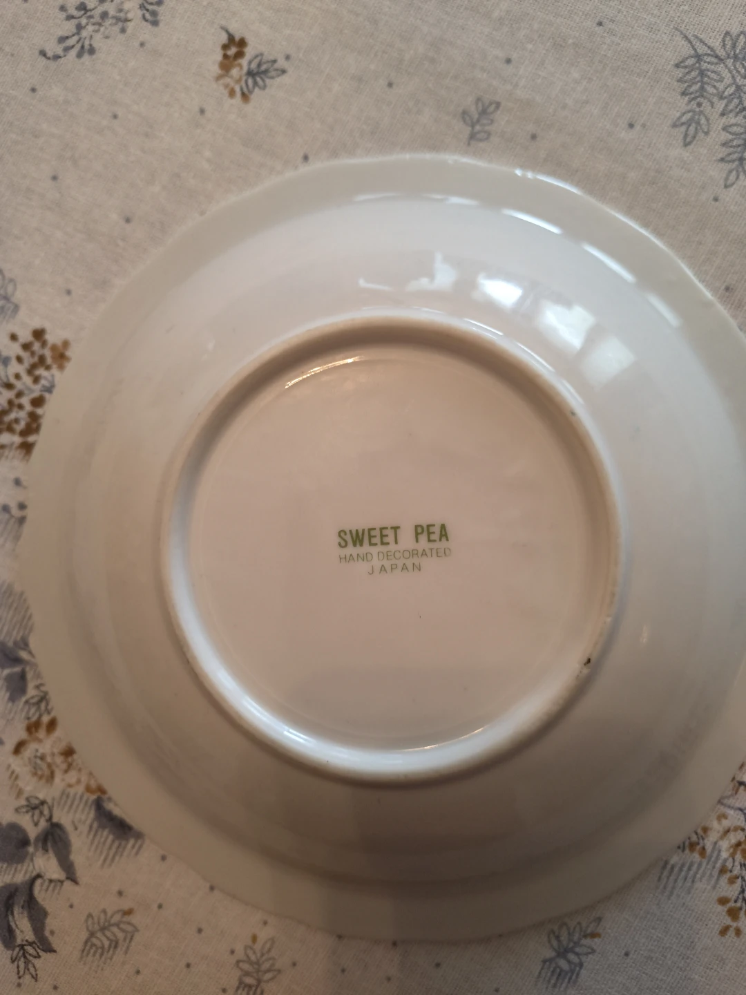 Sweet Pea Hand Decorated bowl and saucer - photo 5