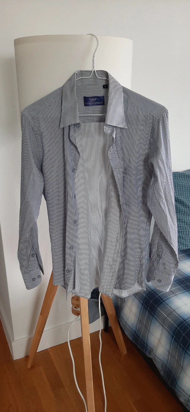 Giorgio Armani Striped Button-Down Shirt - Size M
