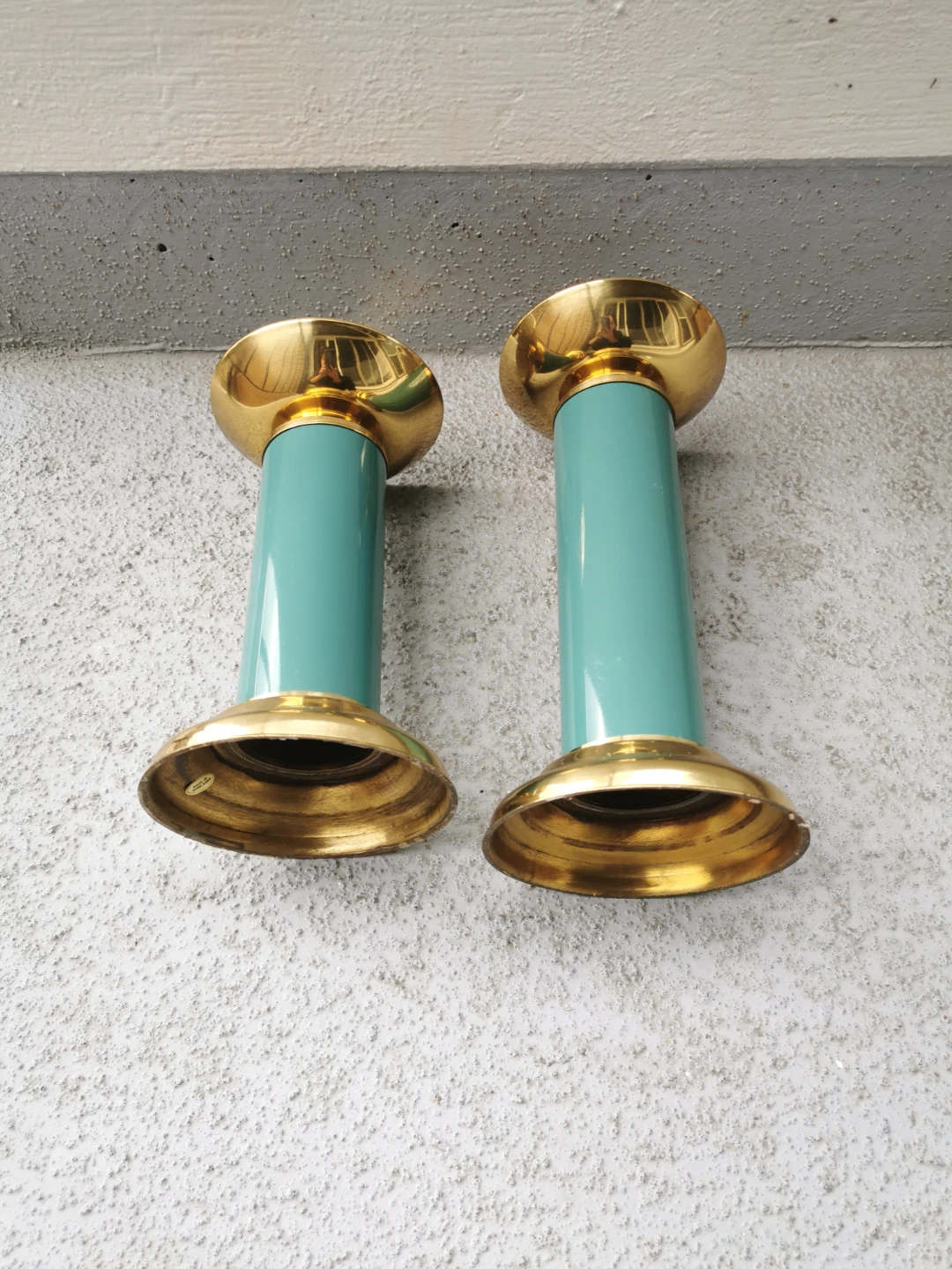Vintage Ethan Allen Brass Spike Candle Holders - photo 4