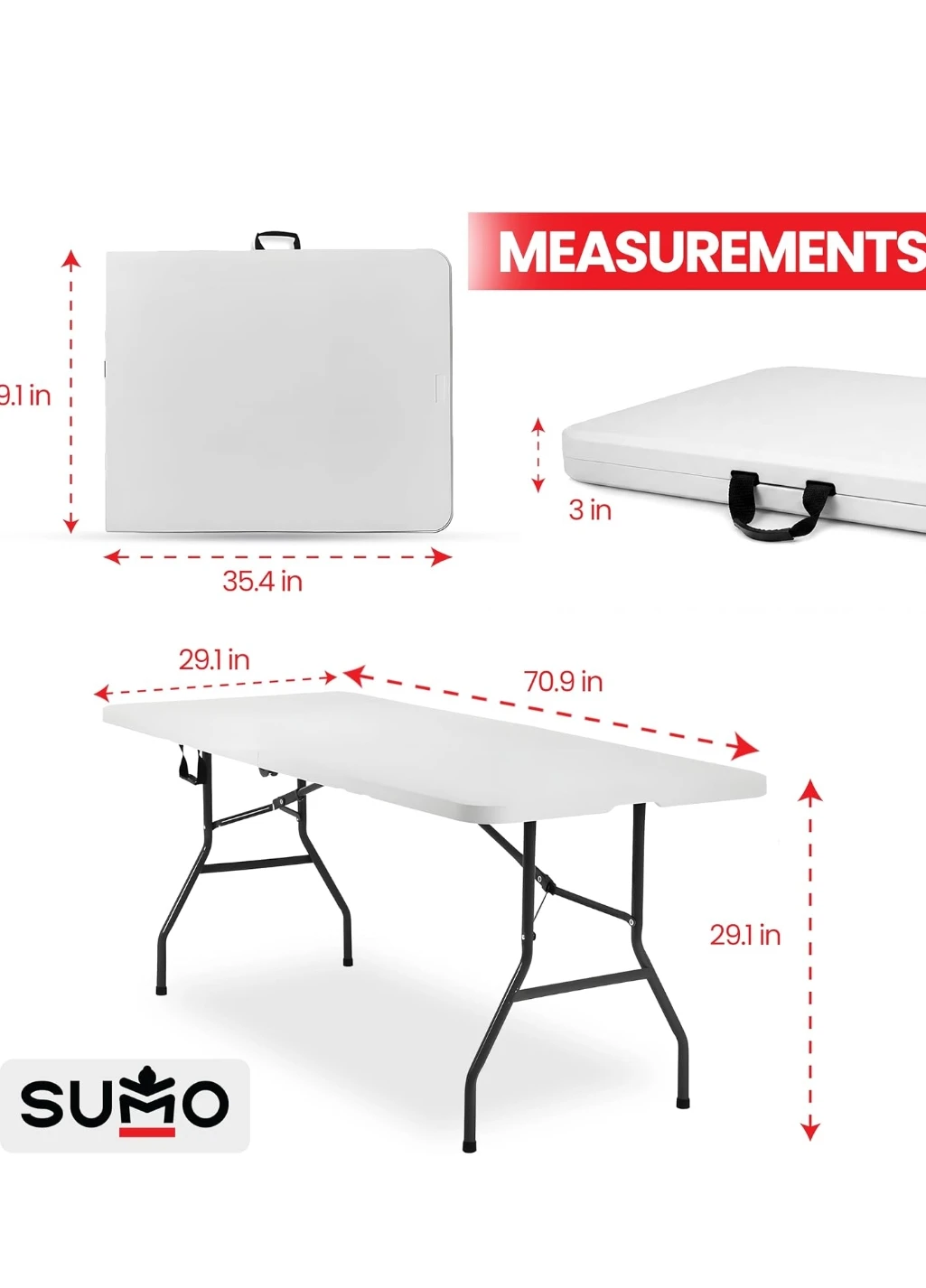 **OFFER** Sumo 6ft Folding Table - photo 3