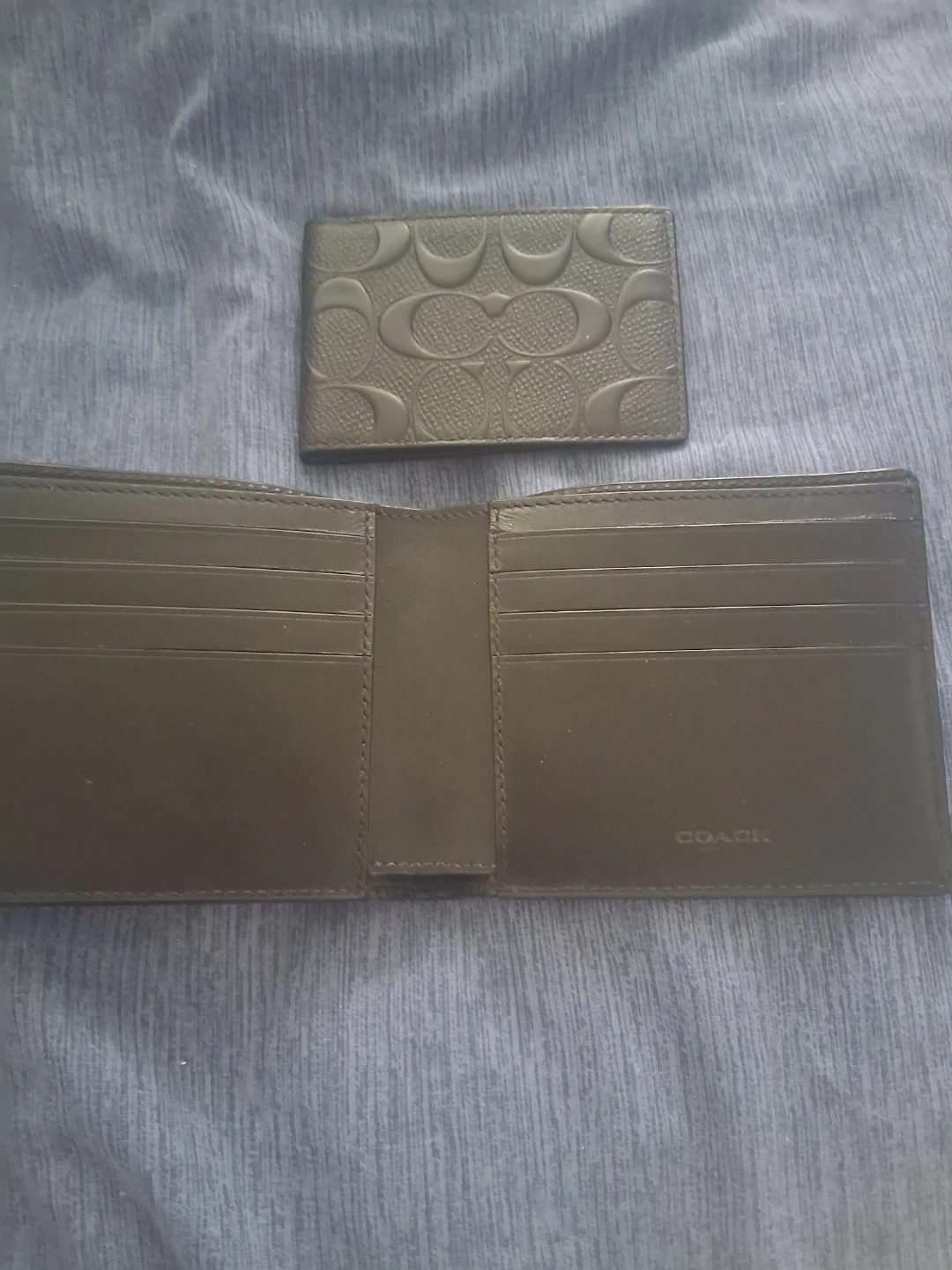 Coach Signature Bifold Wallet and Card Case Set - photo 2