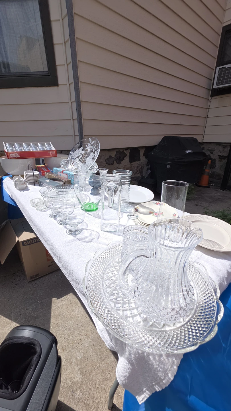 Glass Leaf Pattern Bowl Set - photo 3
