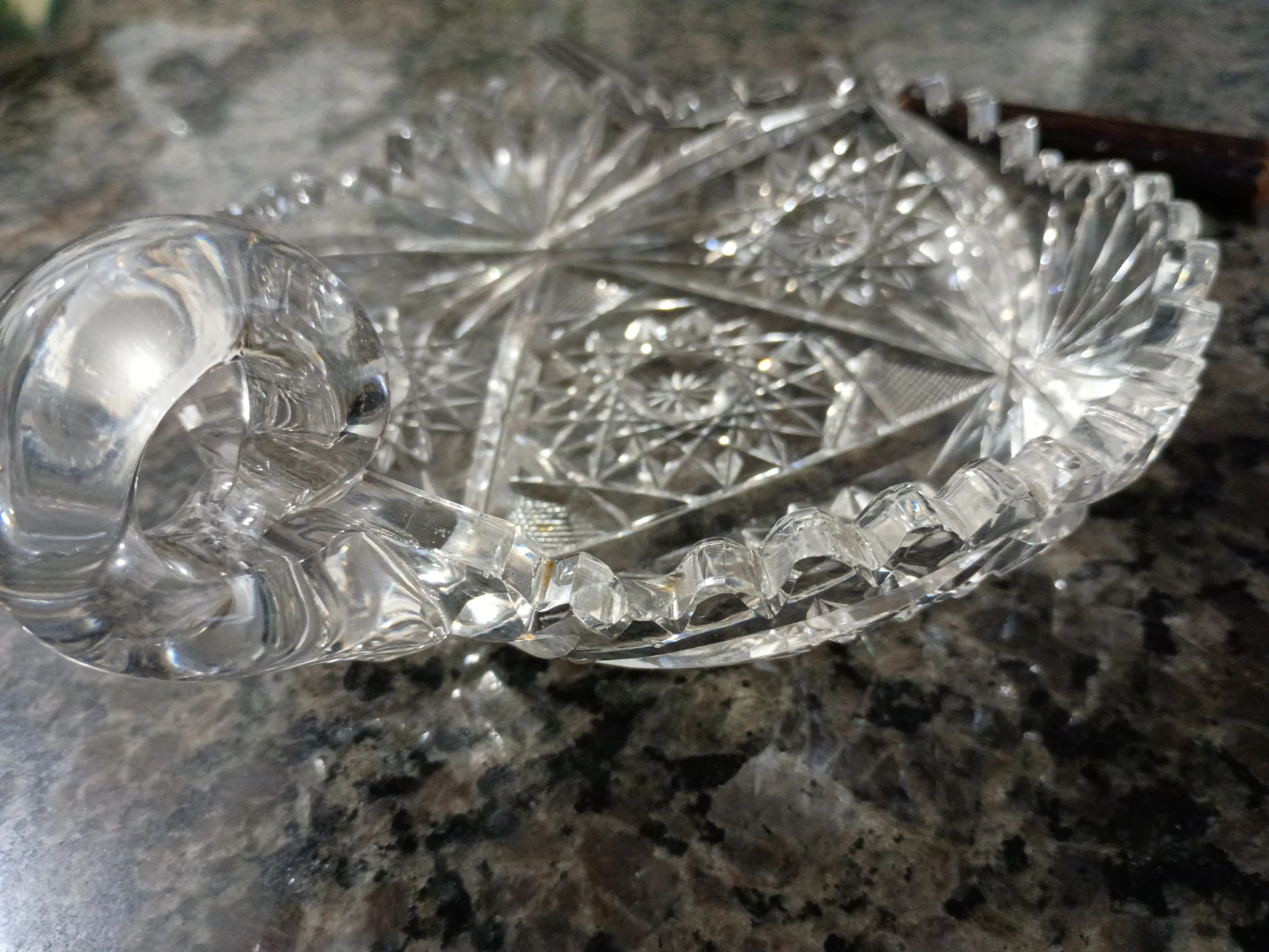 Vintage Cut Glass Candy Dish - photo 2
