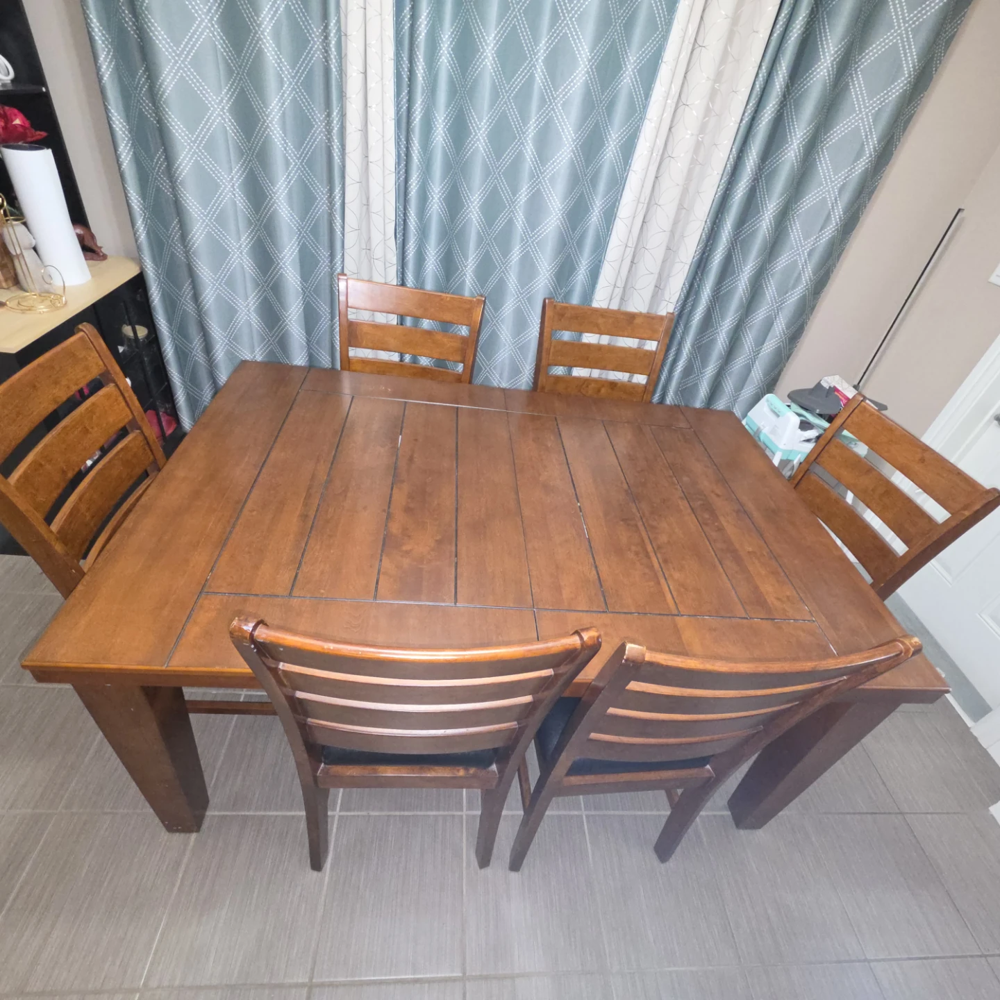 Wooden Dining Table and 6 Chairs Set - photo 3