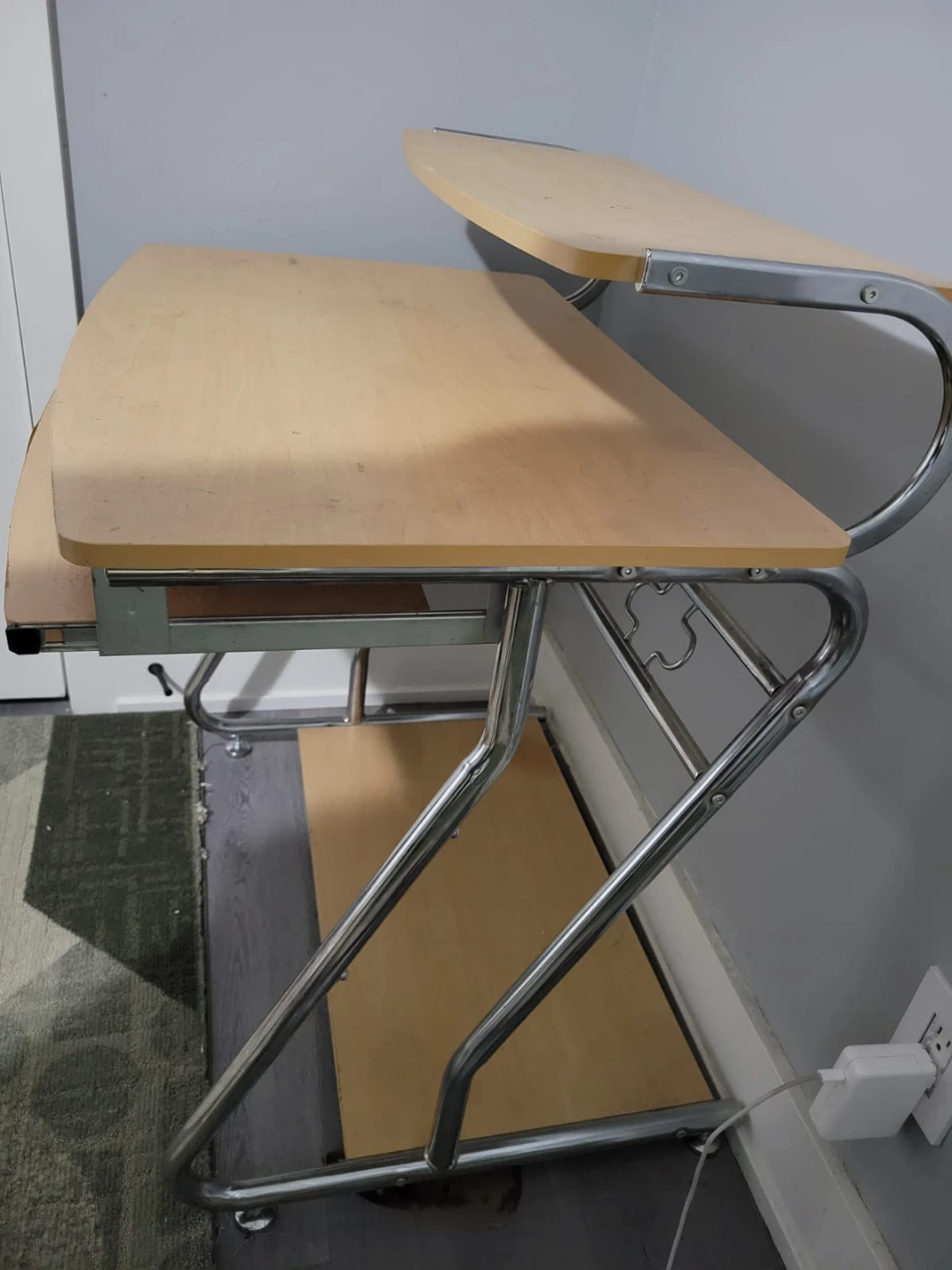 Computer Desk with Keyboard Tray - photo 2