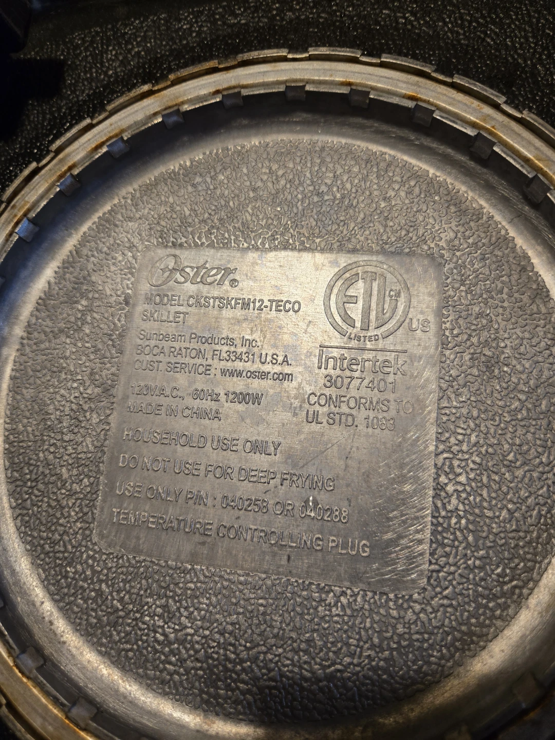 Oster Electric Skillet CKSTSKFM12-TECO - photo 3