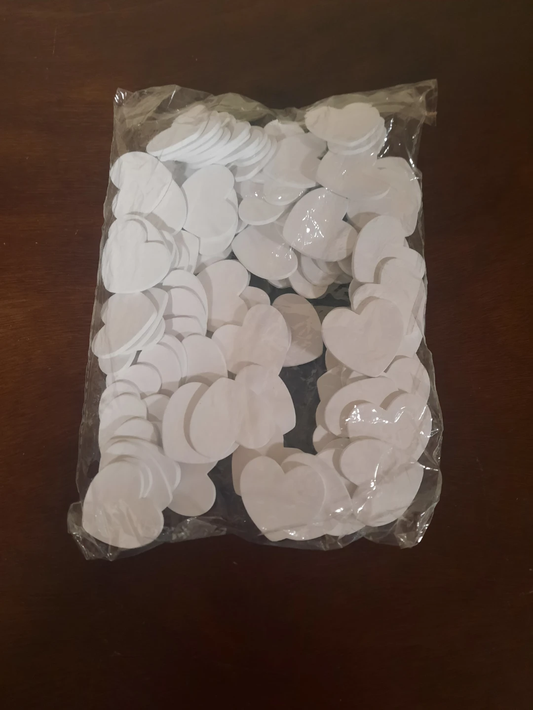 White Heart Confetti