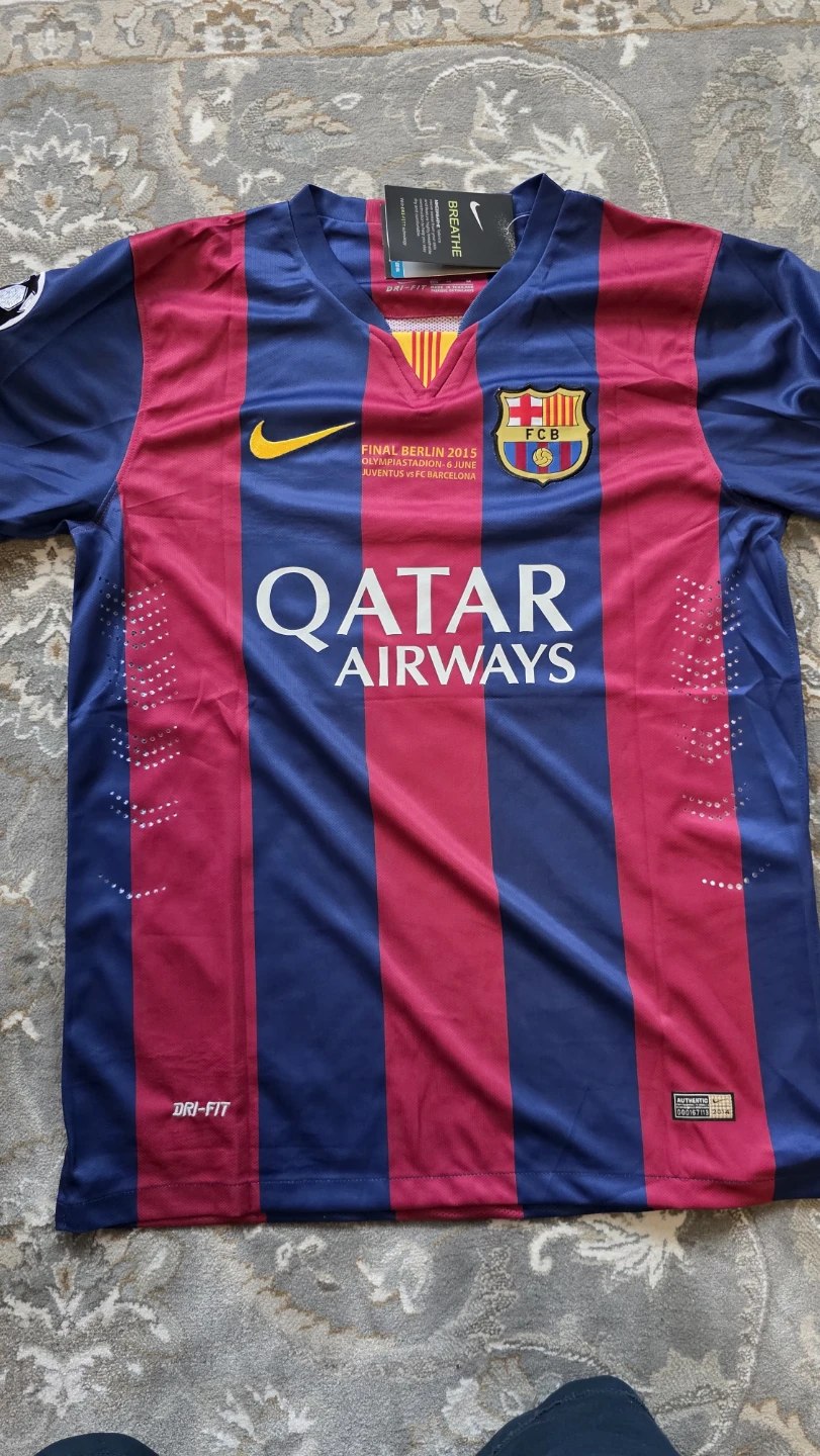 Messi #10 Barcelona retro Champions League 2015 final jersey - photo 3