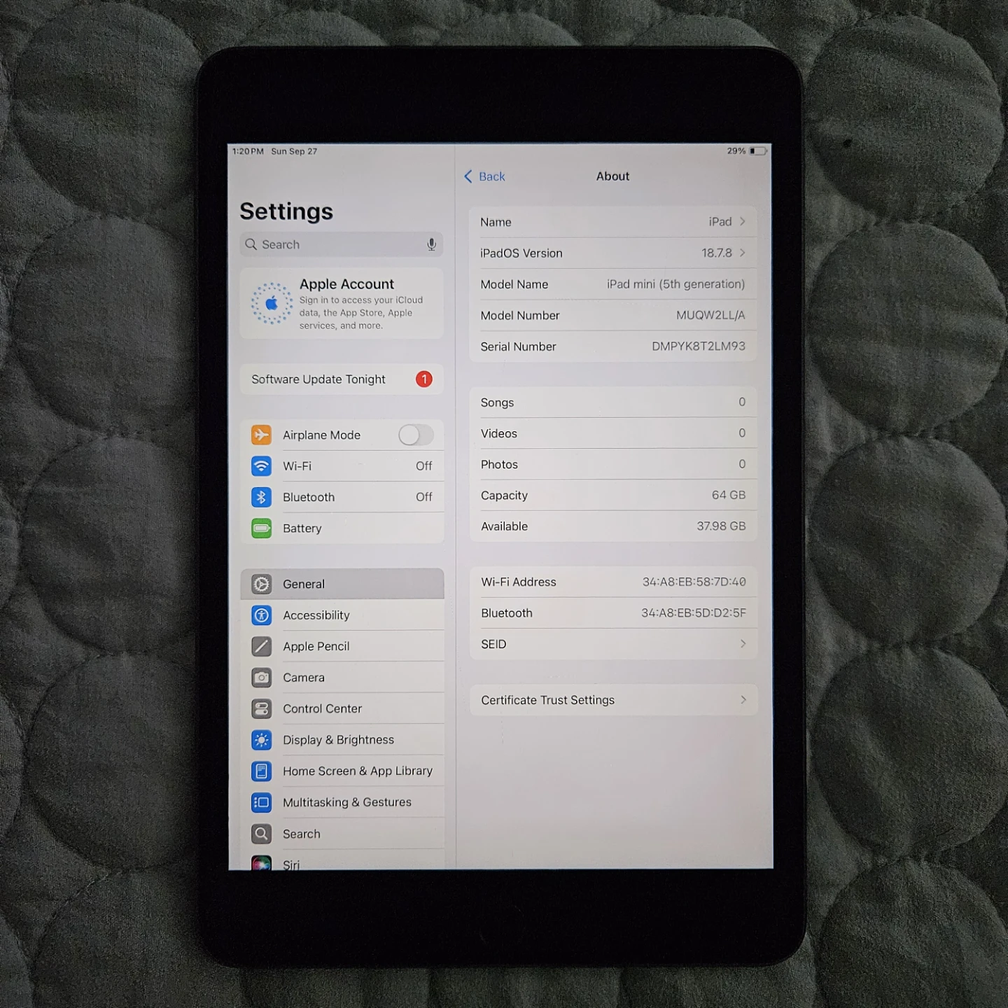 Apple iPad mini 5th Generation 64GB - photo 2