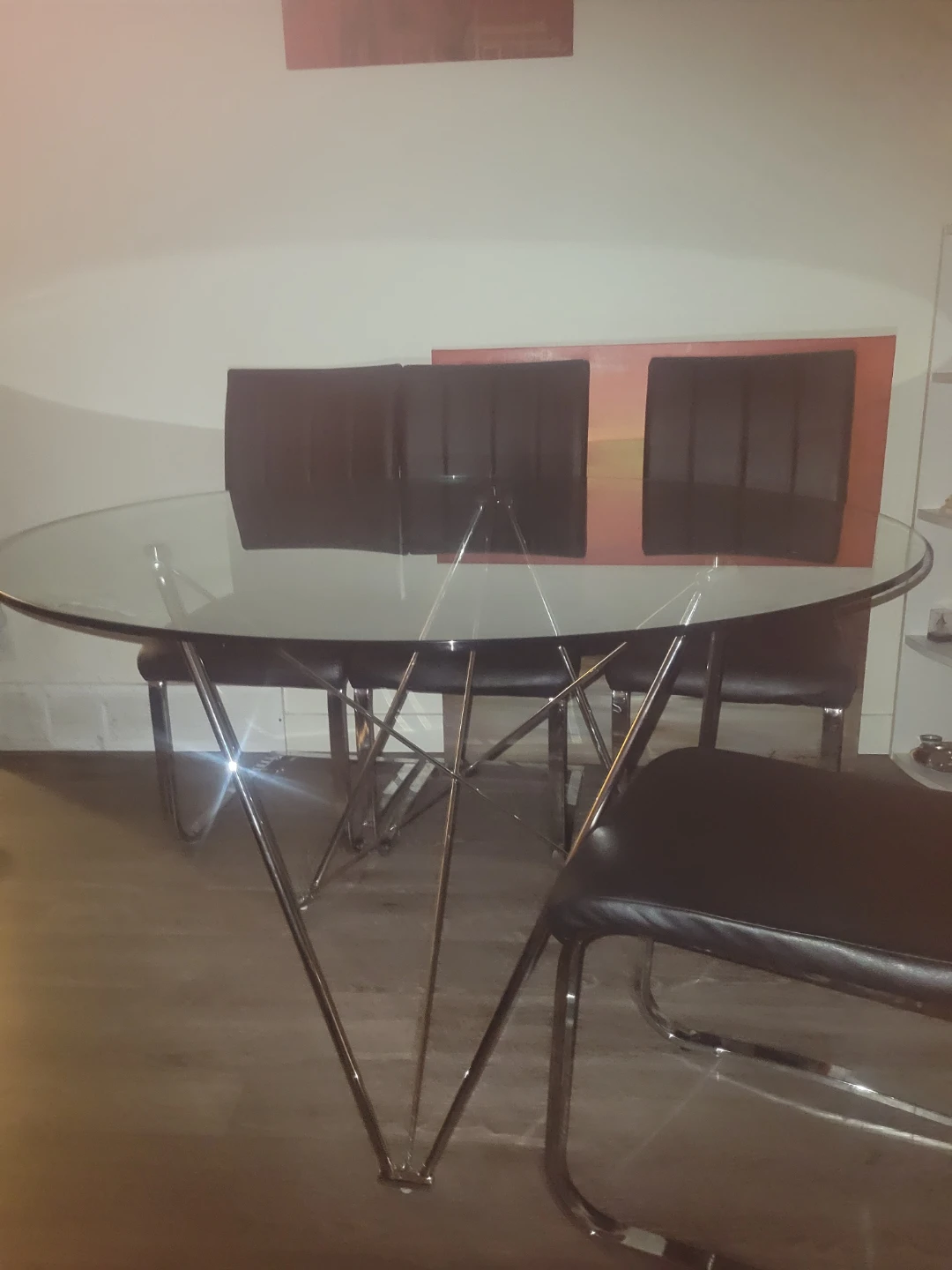 🏈 Glass Dining Table with 4 Chairs - photo 2