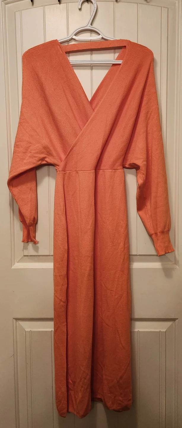 Orange Knit Maxi Dress 🏈 - photo 3