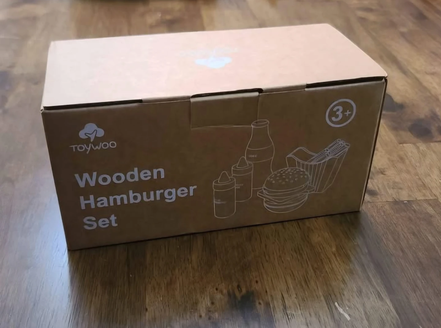 Kids Wooden Kitchen Toys Hamburger Set - photo 3