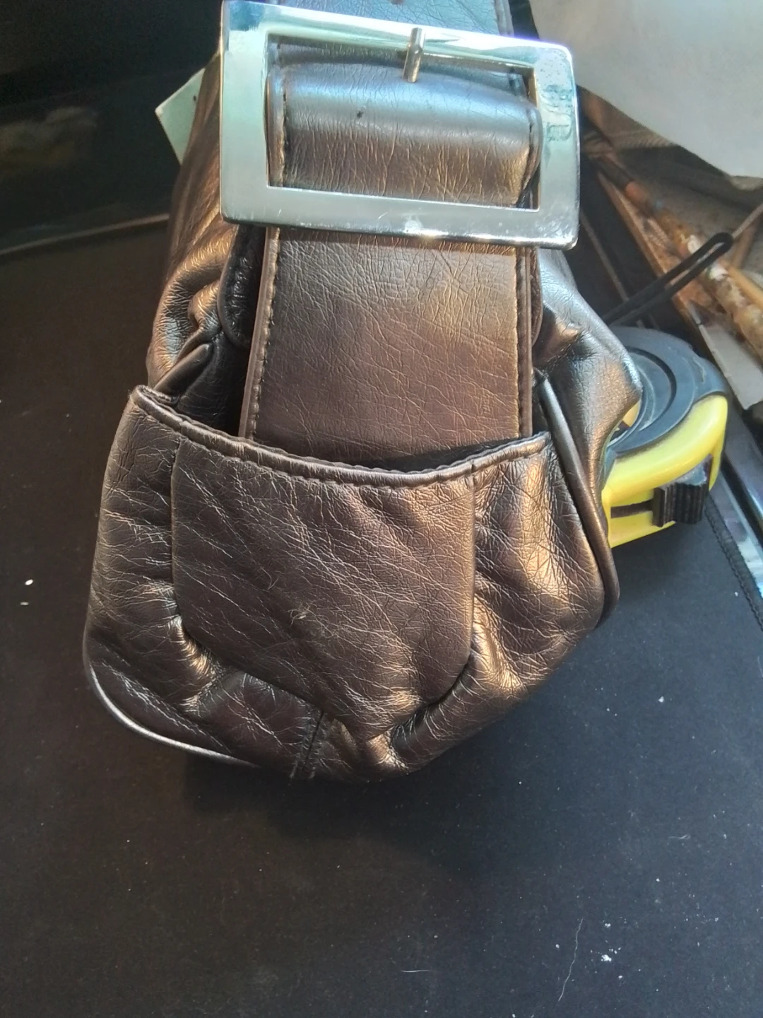 Urban Heritage Metallic Silver Shoulder Bag - photo 3