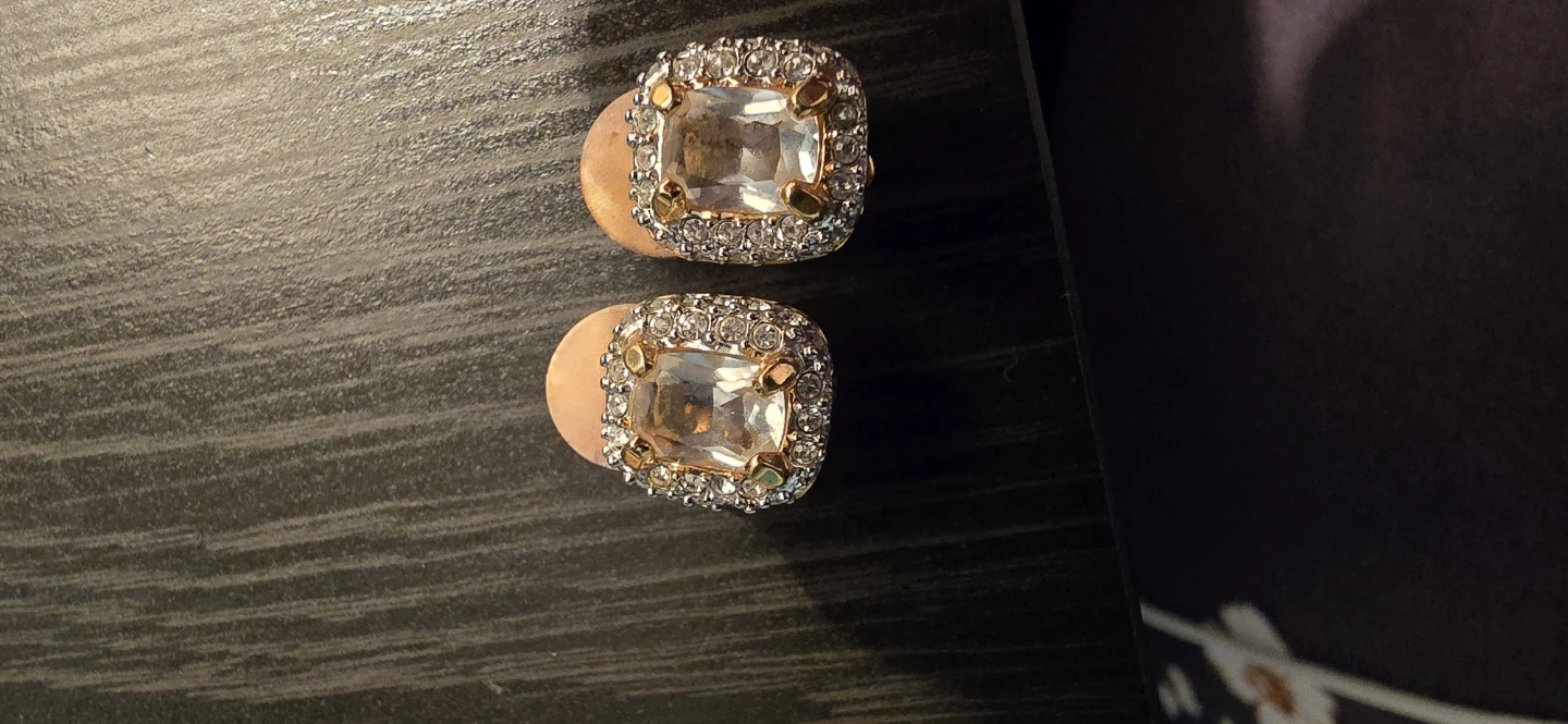Swarovski crystal clip-on earrings