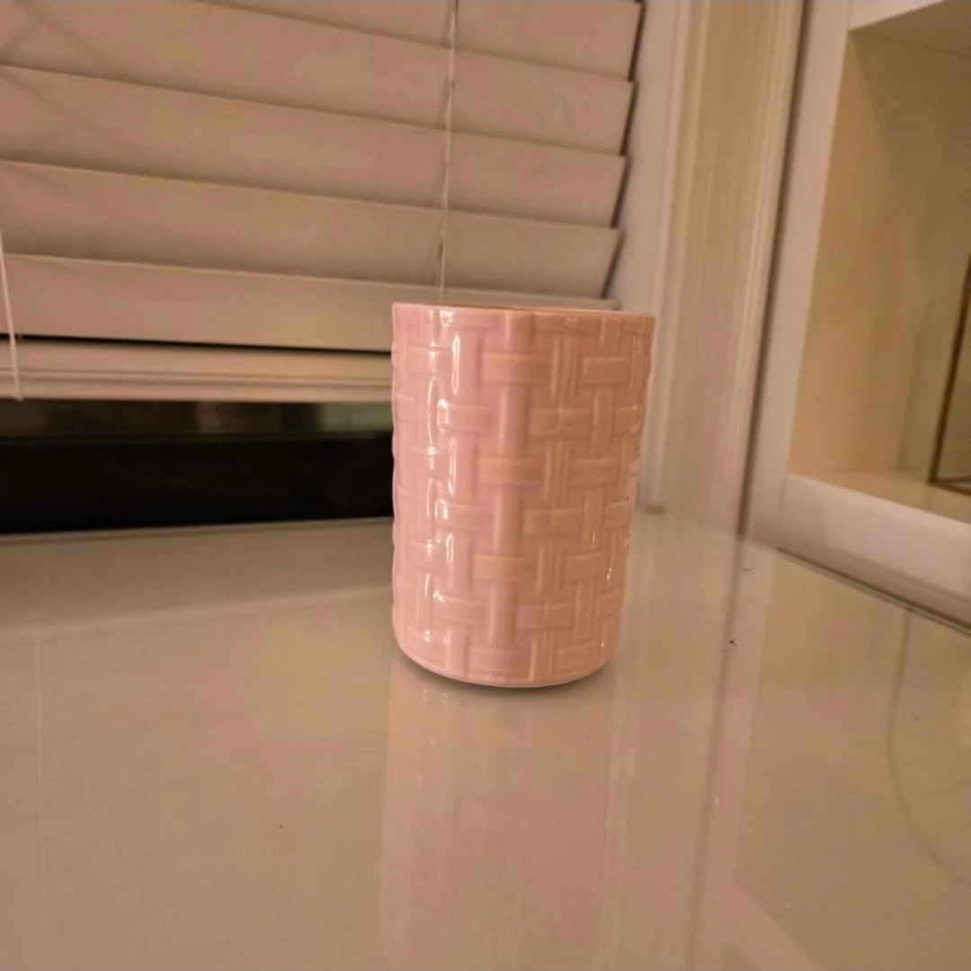Pink Ceramic Pencil Holder