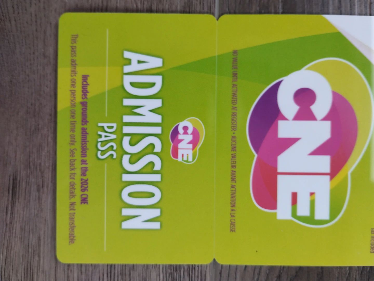 Adult CNE grounds admission