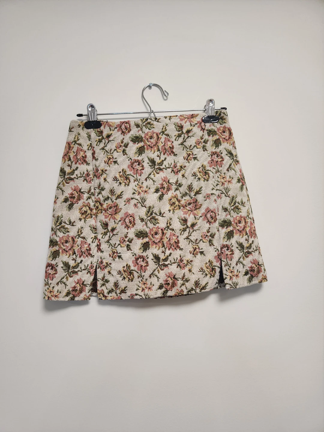 Floral Tapestry Mini Skirt