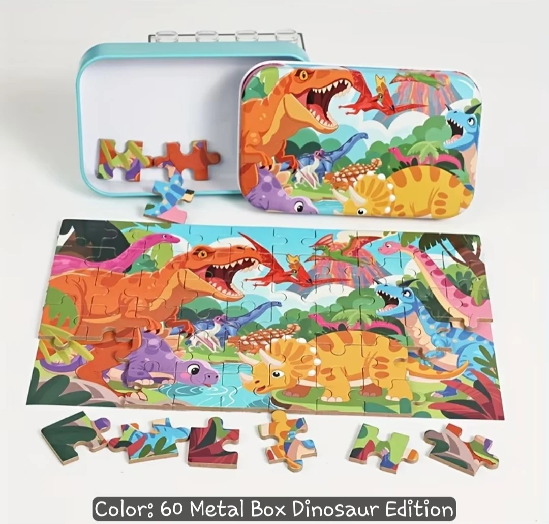 Dinosaur Puzzle in Metal Box✨️🧩🧰