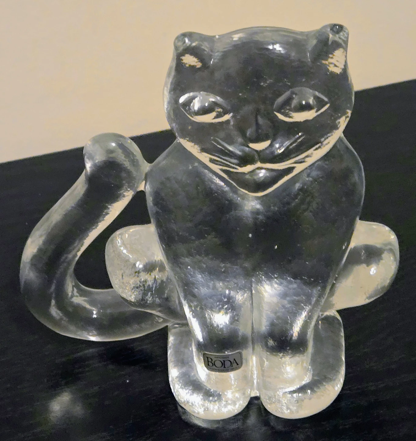 Vintage 1970s Kosts Boda Glass Cat. Large 5.6" Size. Sweden - photo 2
