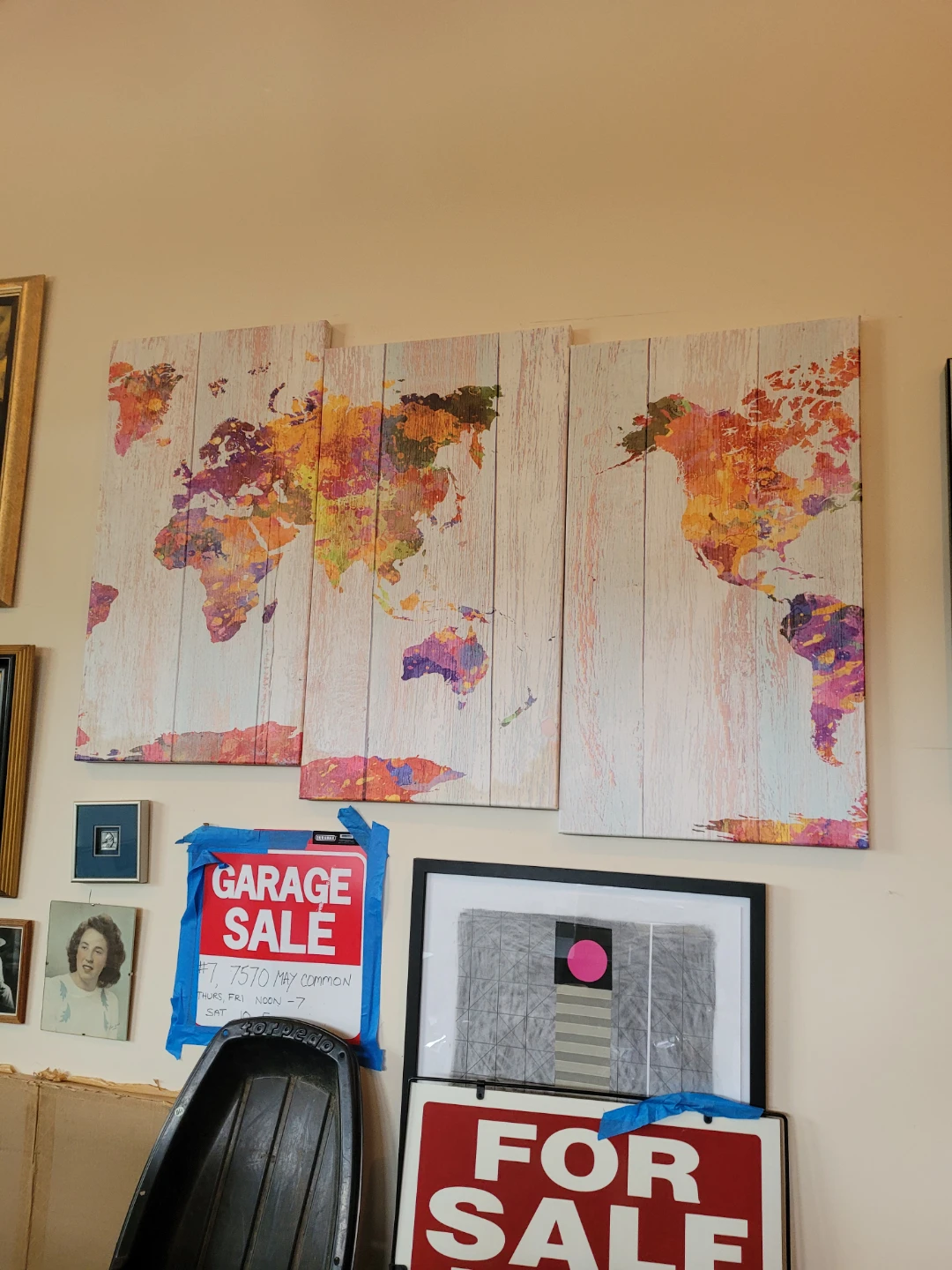 Multi-panel World Map Wall Art - photo 2