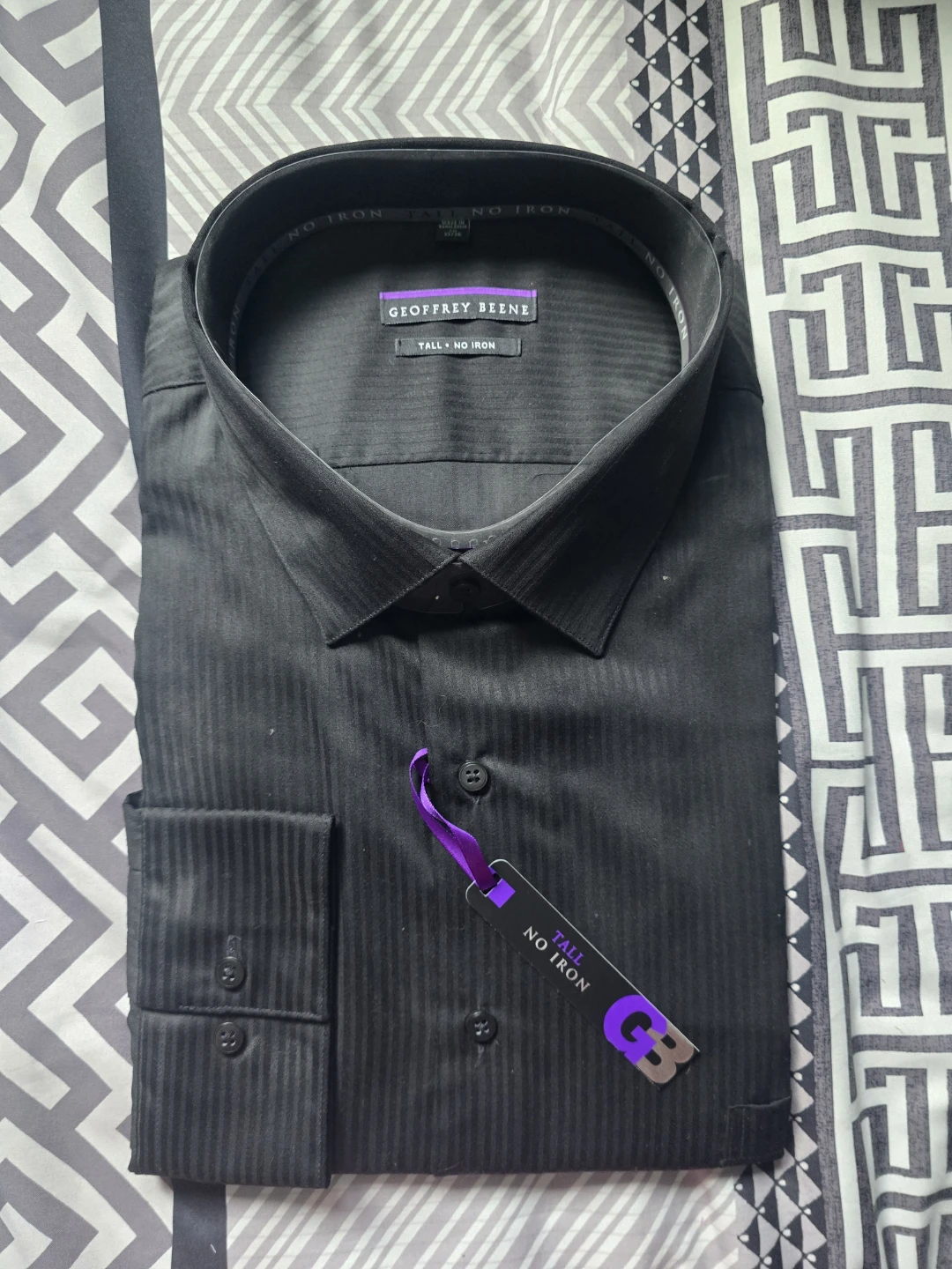 Geoffrey Beene No Iron Black Dress Shirt