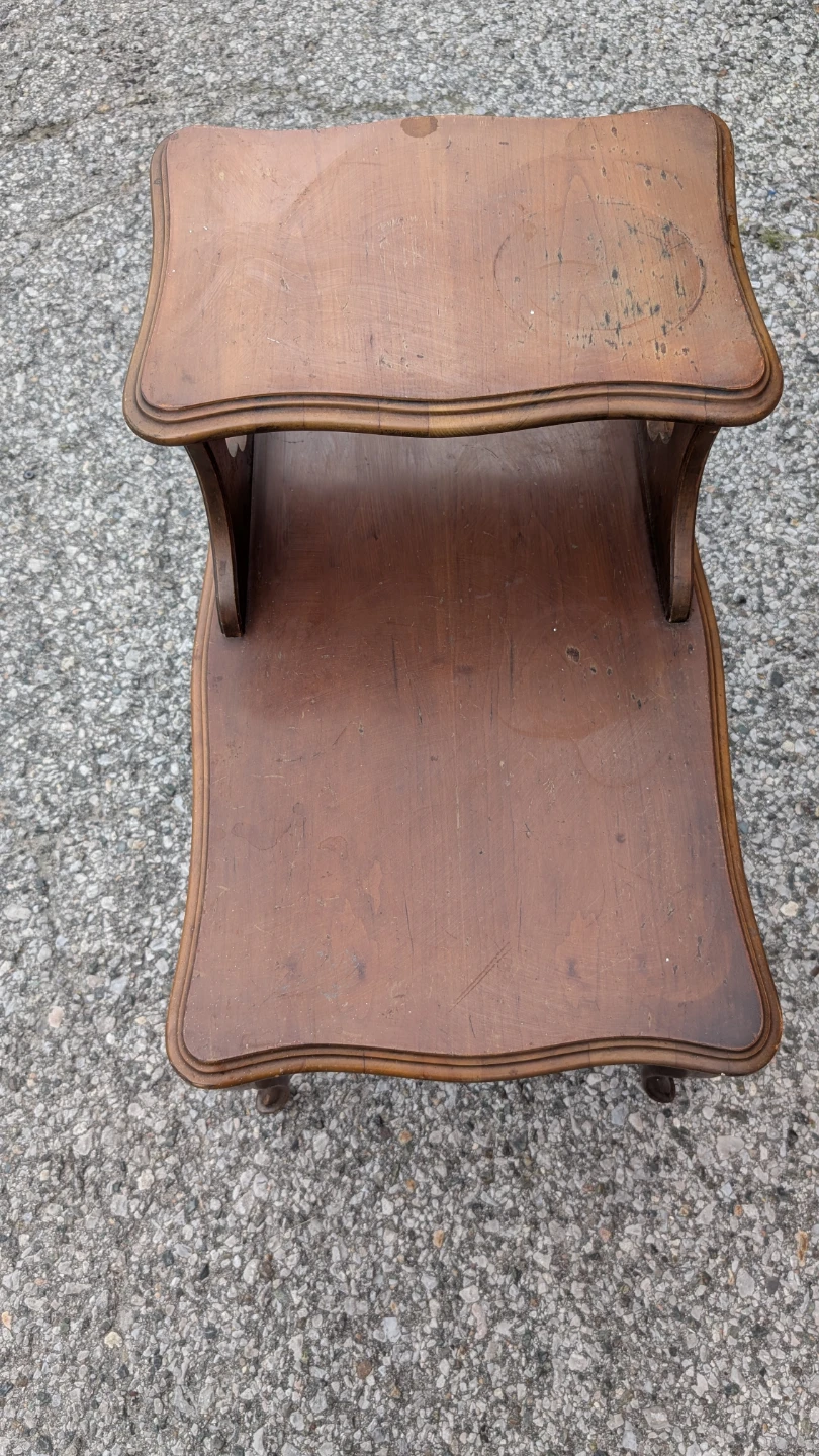 Vintage Tiered Wood Side Table - photo 5