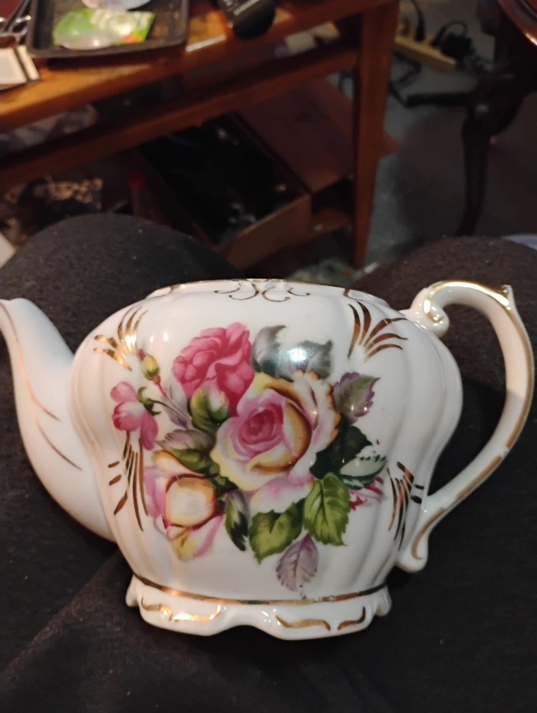 Vintage Floral Porcelain Teapot - photo 3