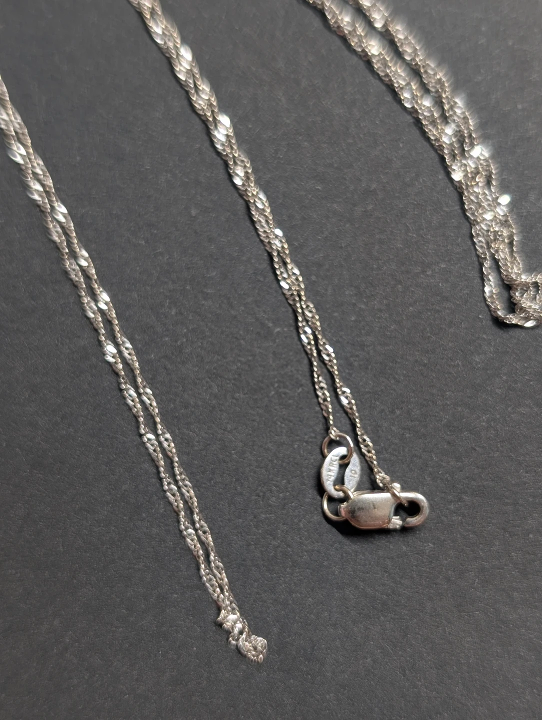 14k White Gold Snowflake Pendant gold Necklace chain - photo 2