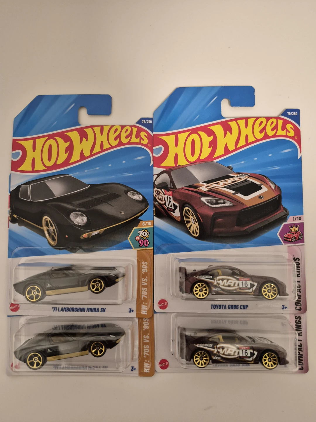 4 Hot Wheels Die-Cast Cars