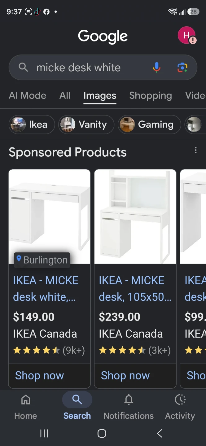 IKEA Micke Desk - White - photo 3